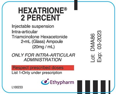 Ampoule Label (Hexatrione Ampoule)